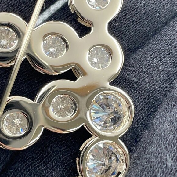 CHANEL CC Logo Brooch Rhinestone/Gold Plated - Picture 5 of 13